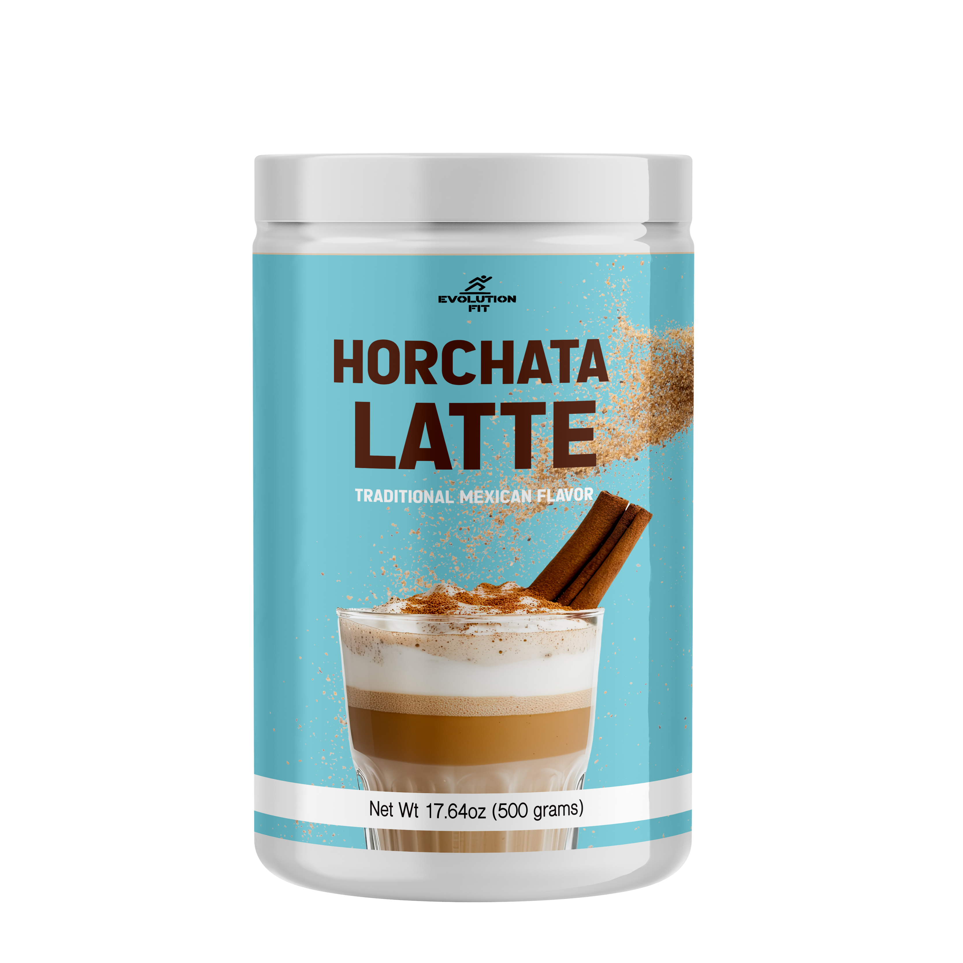 Evolution Fit Horchata Latte package, shown only as product category evidence.